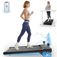PACEROCKER Walking Pad Treadmill with 9% 9-Level Auto Incline, Under Desk Treadmill for Home with Hiking Mode, 400+ lbs Capacity, HI-RES AUDIO Bluetooth Speaker