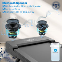 PACEROCKER Walking Pad Treadmill with 9% 9-Level Auto Incline, Under Desk Treadmill for Home with Hiking Mode, 400+ lbs Capacity, HI-RES AUDIO Bluetooth Speaker