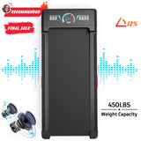 TRAILVIBER Walking Pad Treadmill with 12% 9-Level Auto Incline, Under Desk Treadmill, 450 lbs Capacity, RGB LED Screen, HI-RES AUDIO Bluetooth Speaker