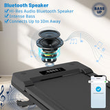 PACEROCKER Walking Pad Treadmill with 12% 9-Level Auto Incline, 450 lbs Capacity Bluetooth Speaker Under Desk Treadmills for Home Hiking, 5 MPH, Grey Black