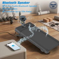 PACEROCKER Walking Pad Treadmill with 12% 9-Level Auto Incline, 450 lbs Capacity Bluetooth Speaker Under Desk Treadmills for Home Hiking, 5 MPH