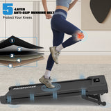 PACEROCKER Walking Pad Treadmill with 12% 9-Level Auto Incline, 450 lbs Capacity Bluetooth Speaker Under Desk Treadmills for Home Hiking, 5 MPH, Grey Black