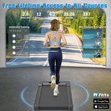 PACEROCKER Walking Pad Treadmill with 12% 9-Level Auto Incline, Under Desk Treadmill for Home with Hiking Mode, 400+ lbs Capacity, HI-RES AUDIO Bluetooth Speaker